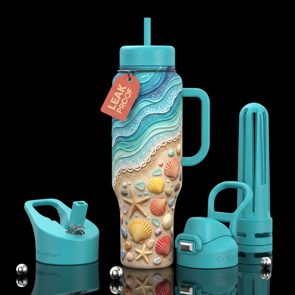 Ocean Shell water bottle design