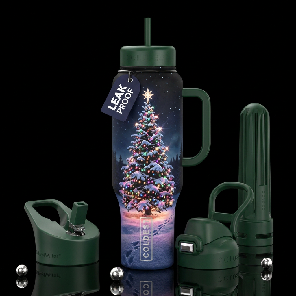 Oh Christmas Tree water bottle design