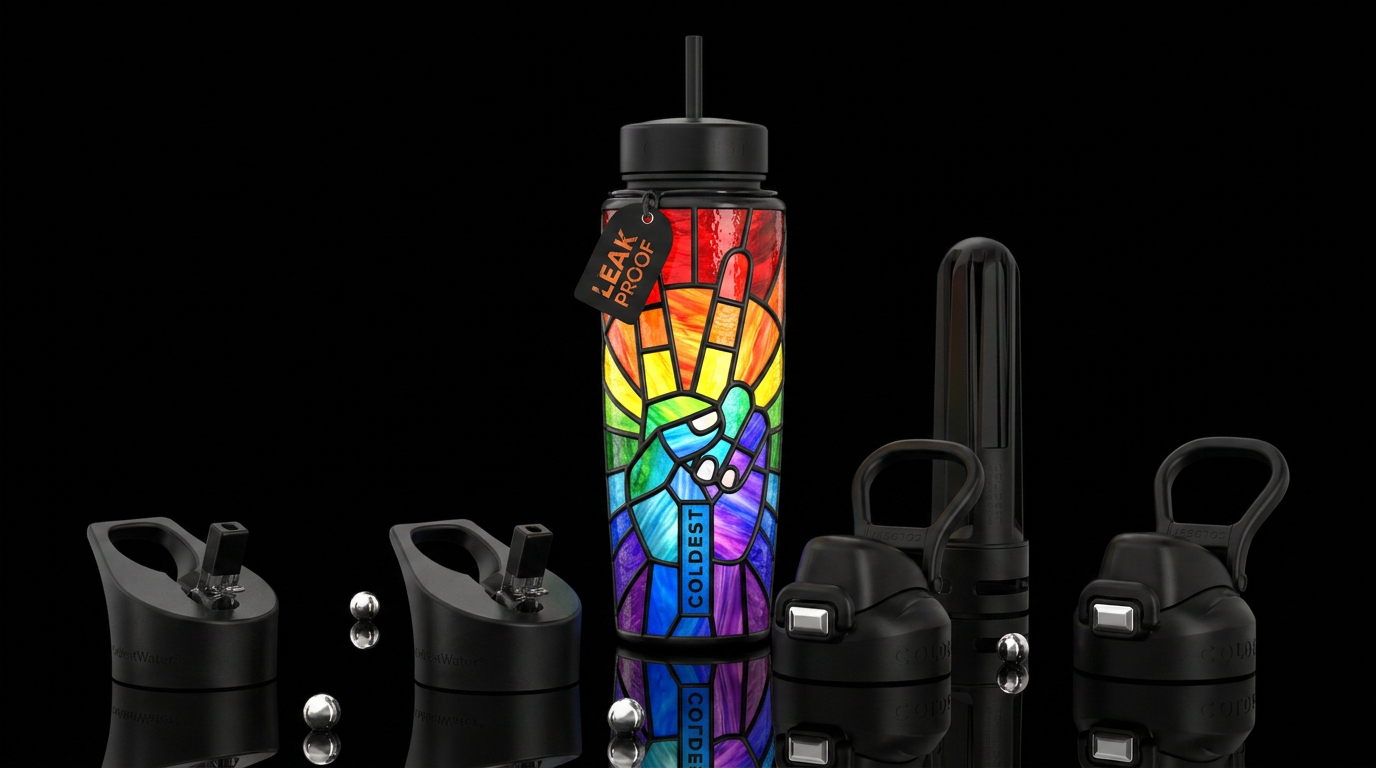 Peace water bottle design