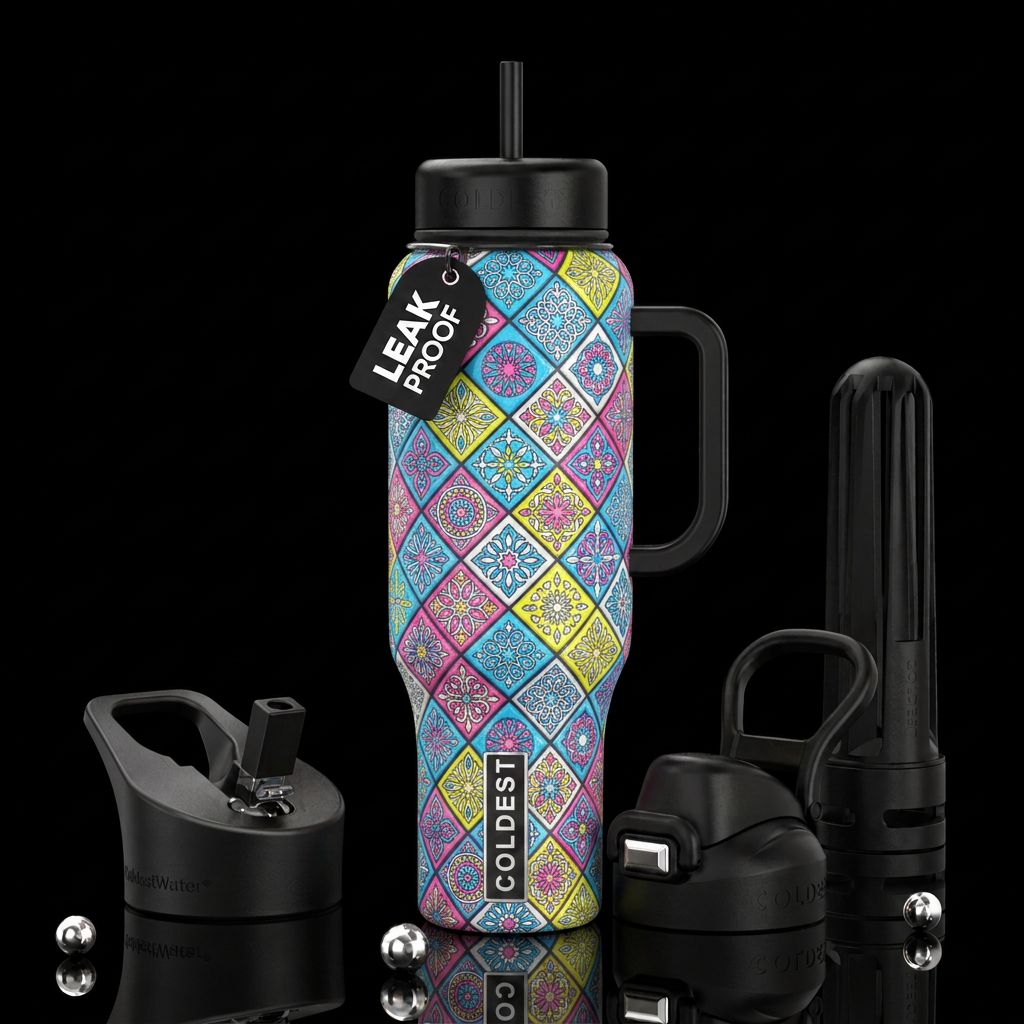Mosaic Diamonds water bottle design