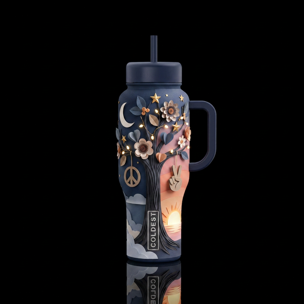 Paper Tree water bottle design