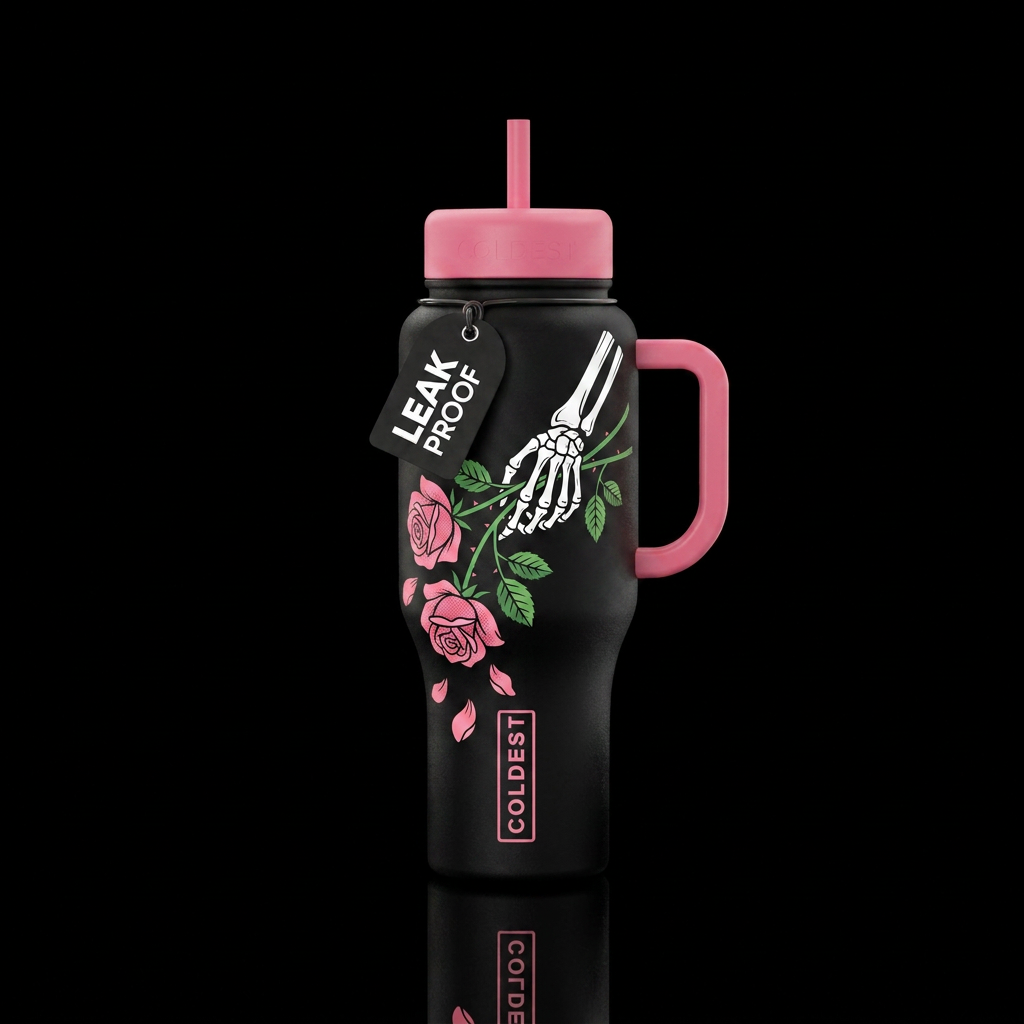 Roses water bottle design