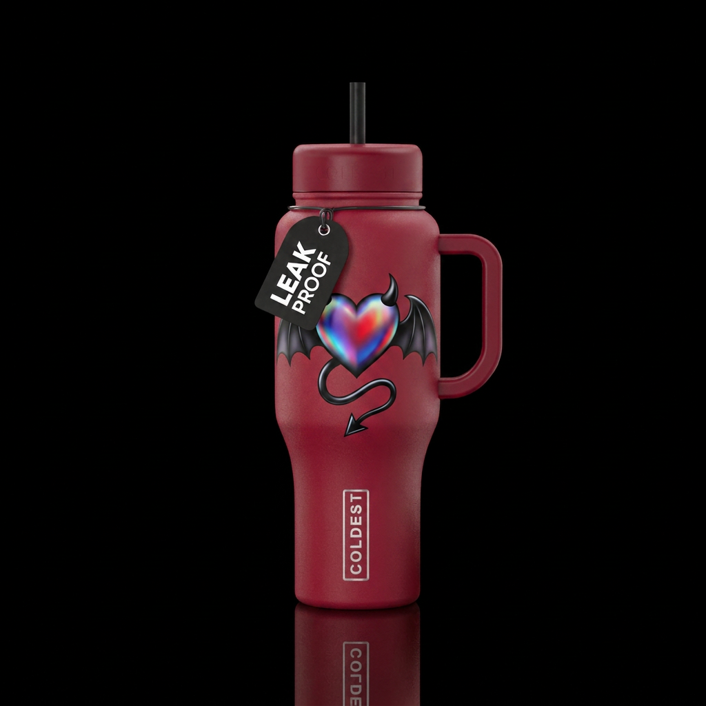 Devil's Heart water bottle design