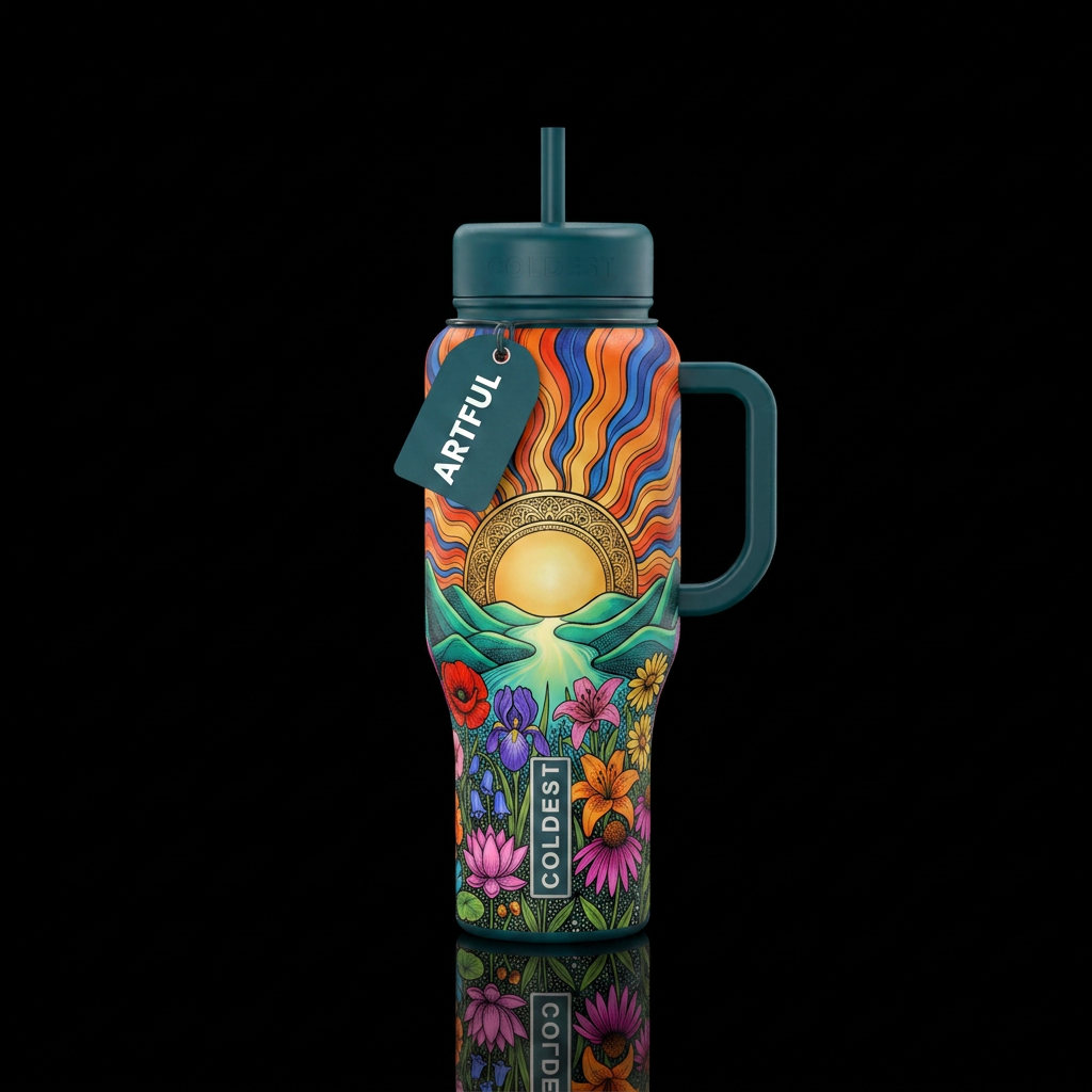 Sunny Hills water bottle design