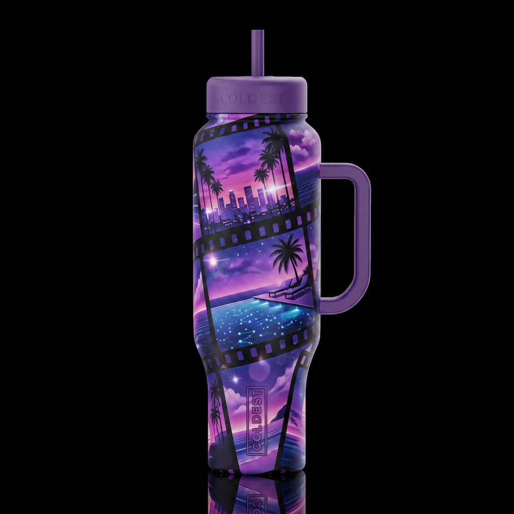 Film water bottle design