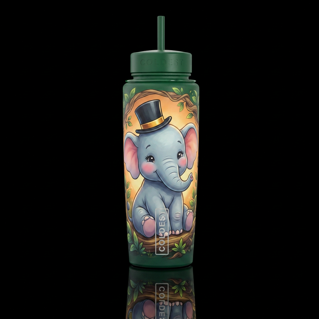 Baby Elephant water bottle design