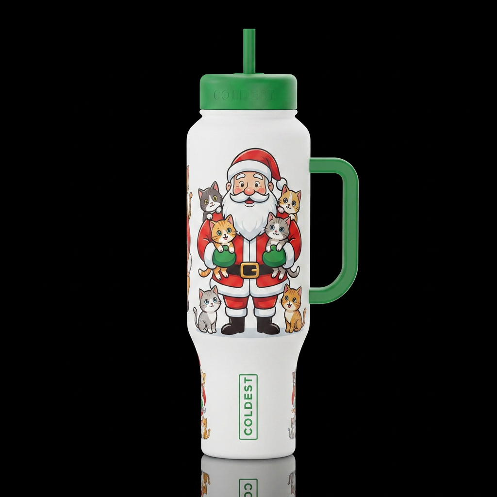 All I want for Christmas is Kittens water bottle design