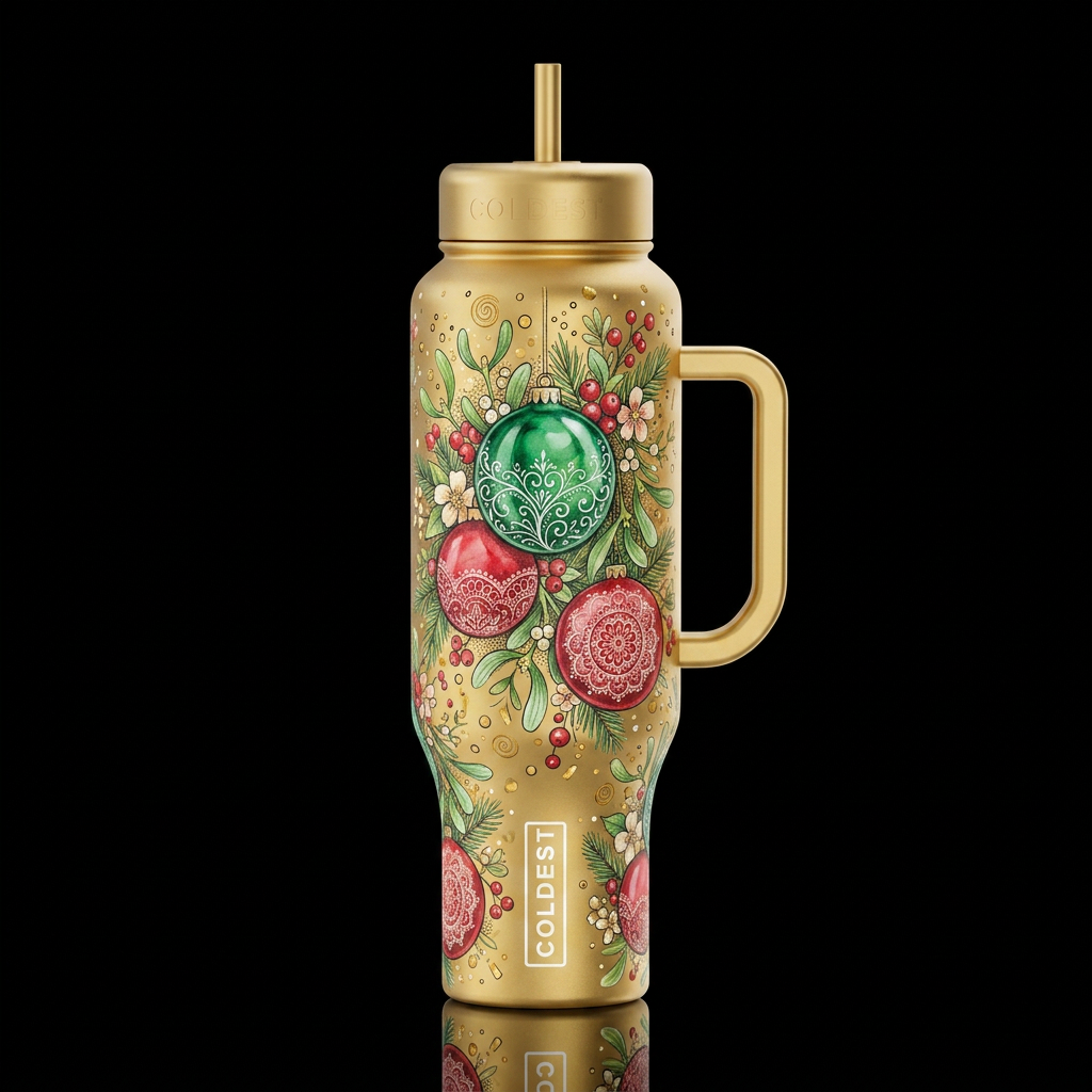 Baubles water bottle design