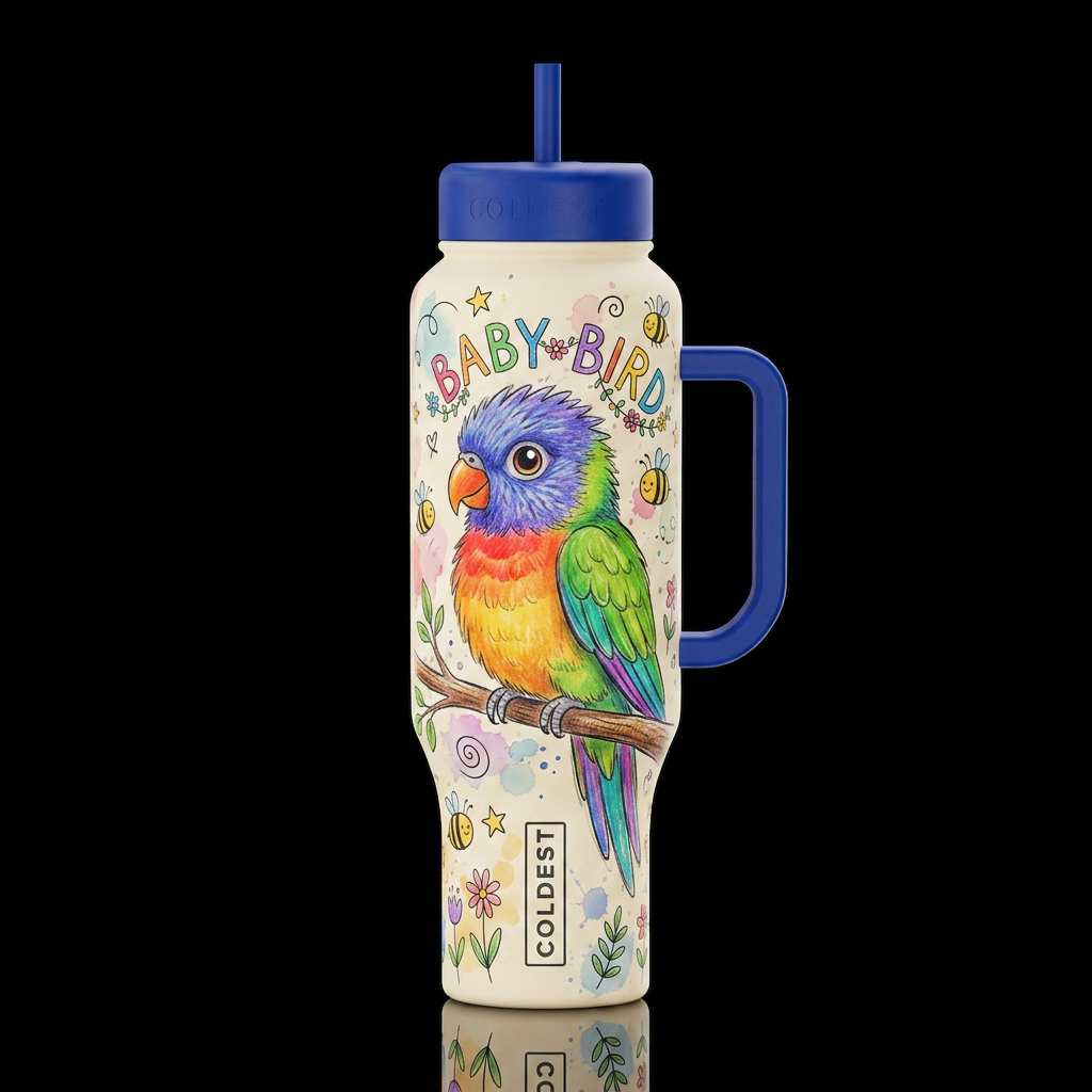 Baby Bird water bottle design