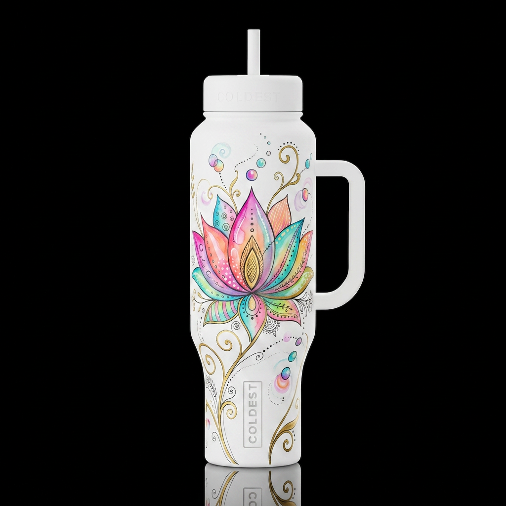 Botanical Fantasy water bottle design