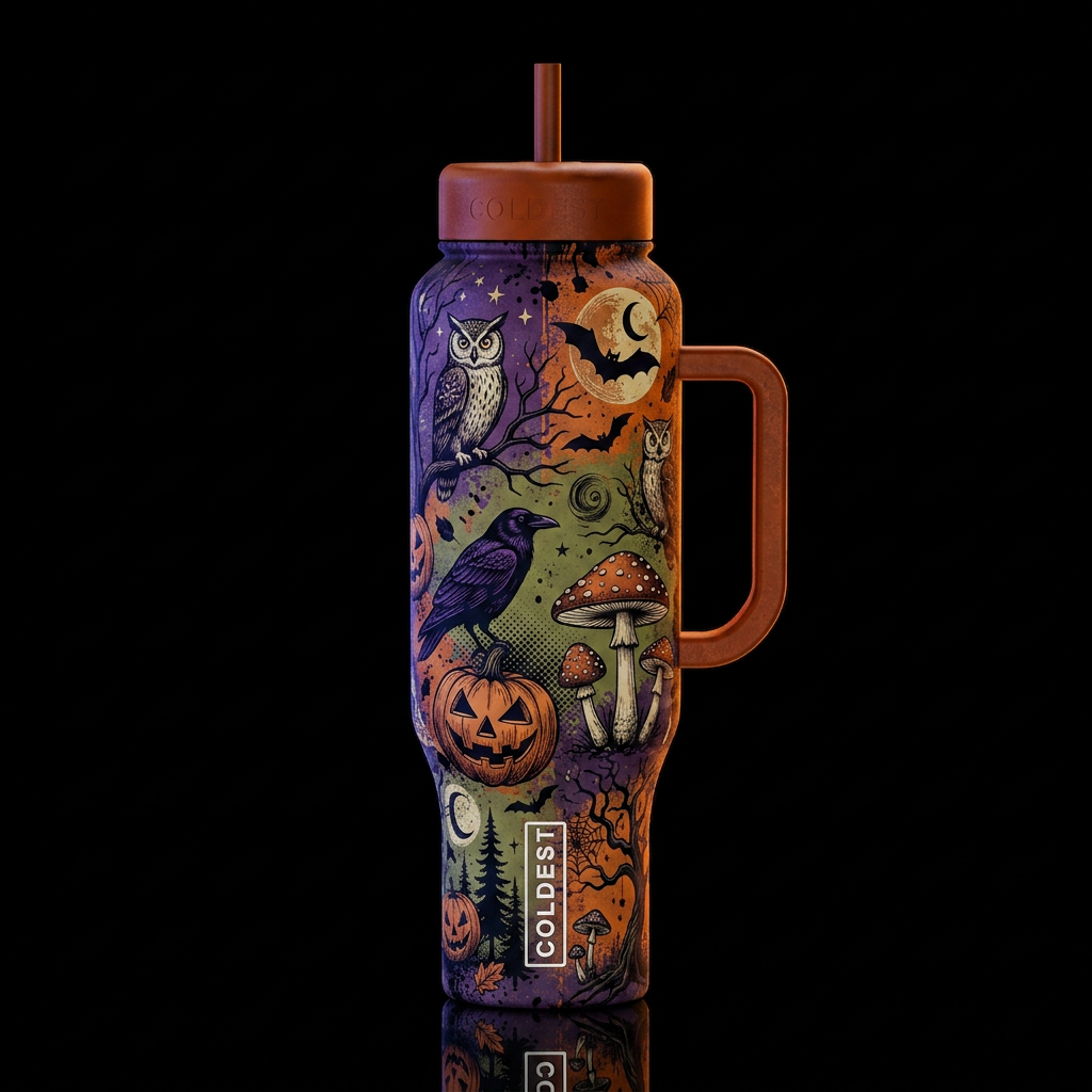 Spooky Icons water bottle design