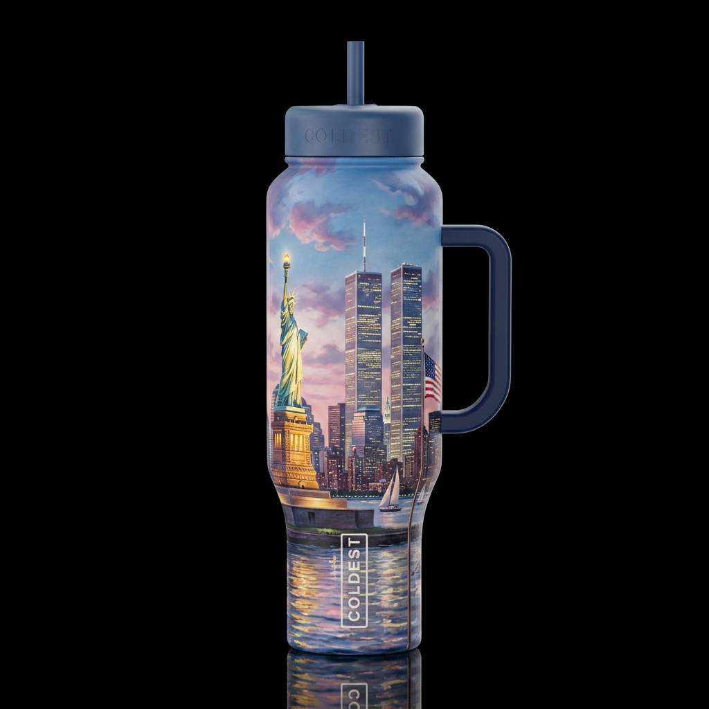 New York water bottle design