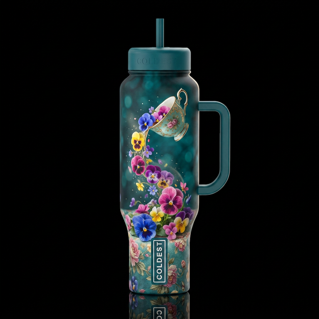 Teacup water bottle design