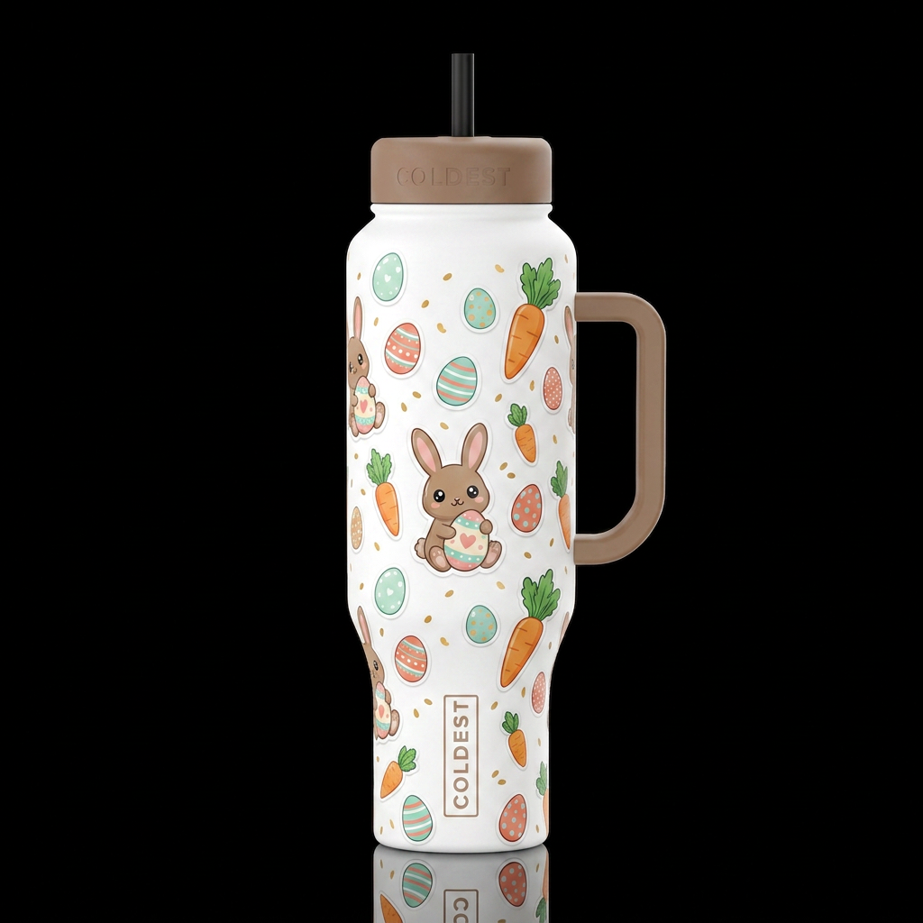 Easter Baby Bunny water bottle design