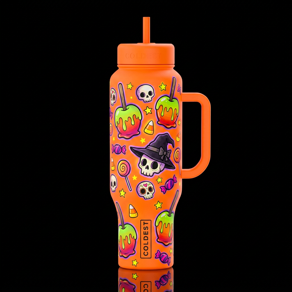 Halloween Candy water bottle design