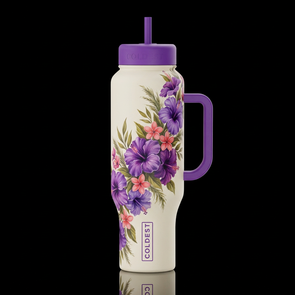 Hawaiian water bottle design