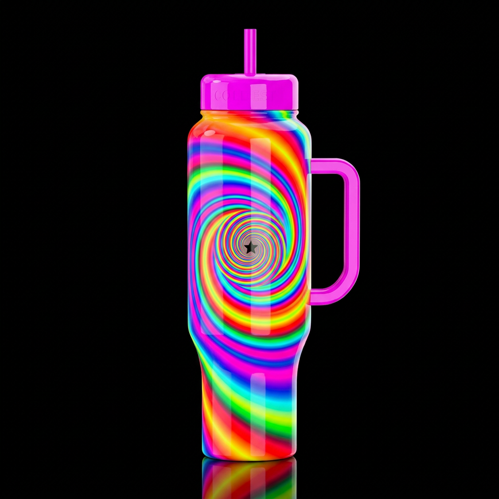 Hypnotic Star water bottle design