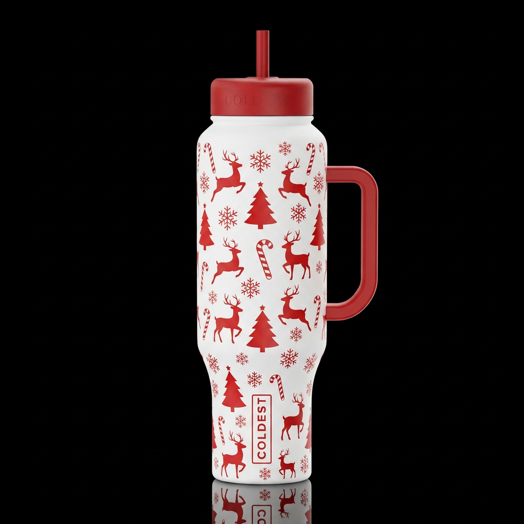 Xmas water bottle design