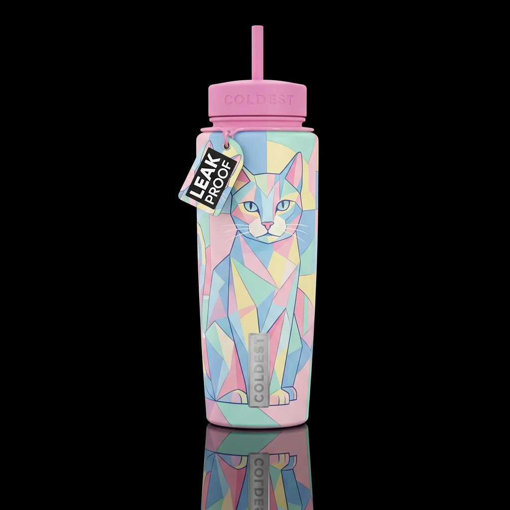 One Cat water bottle design