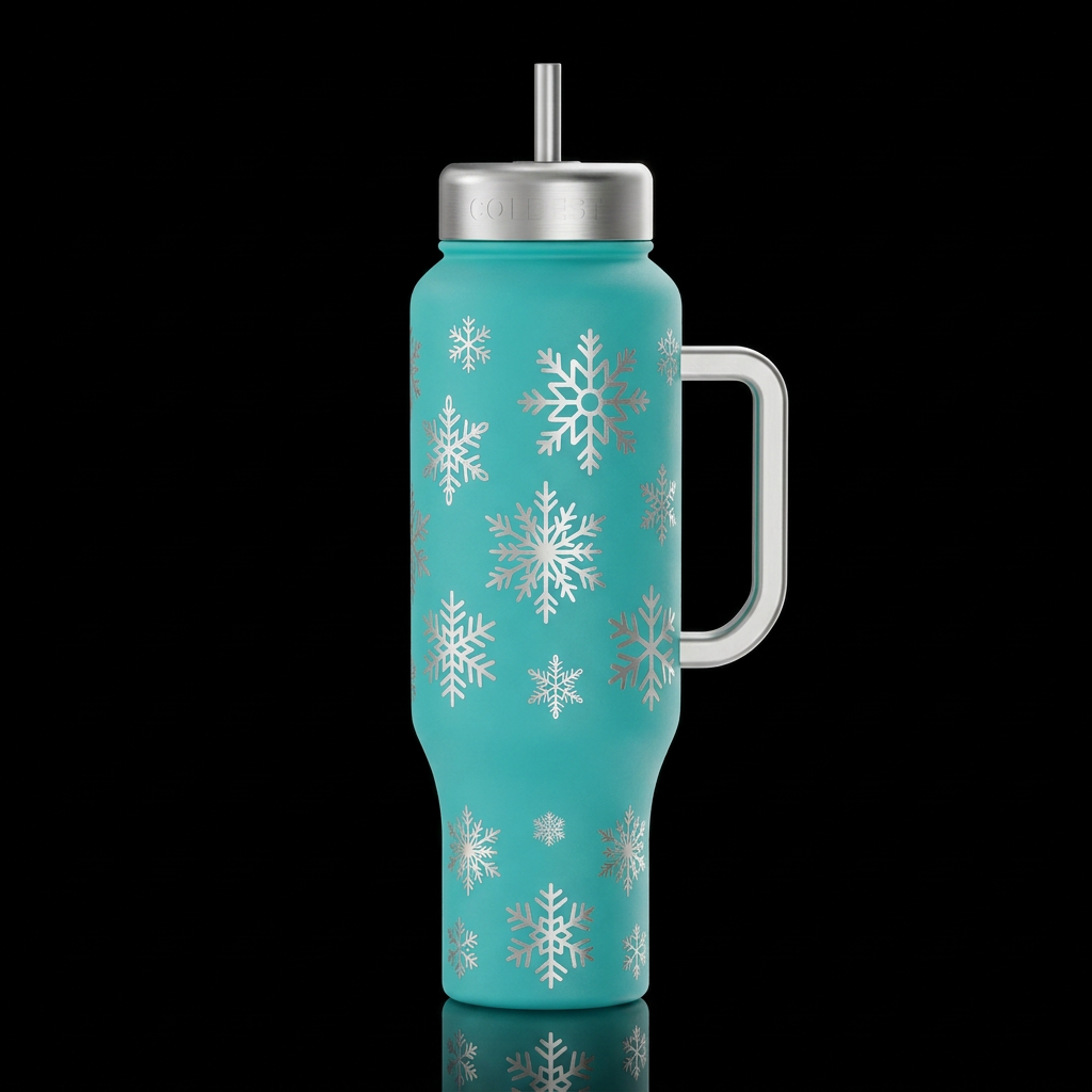 Silver Snow water bottle design