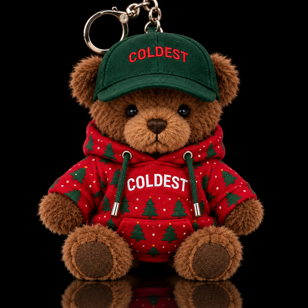 Christmas Bear water bottle design