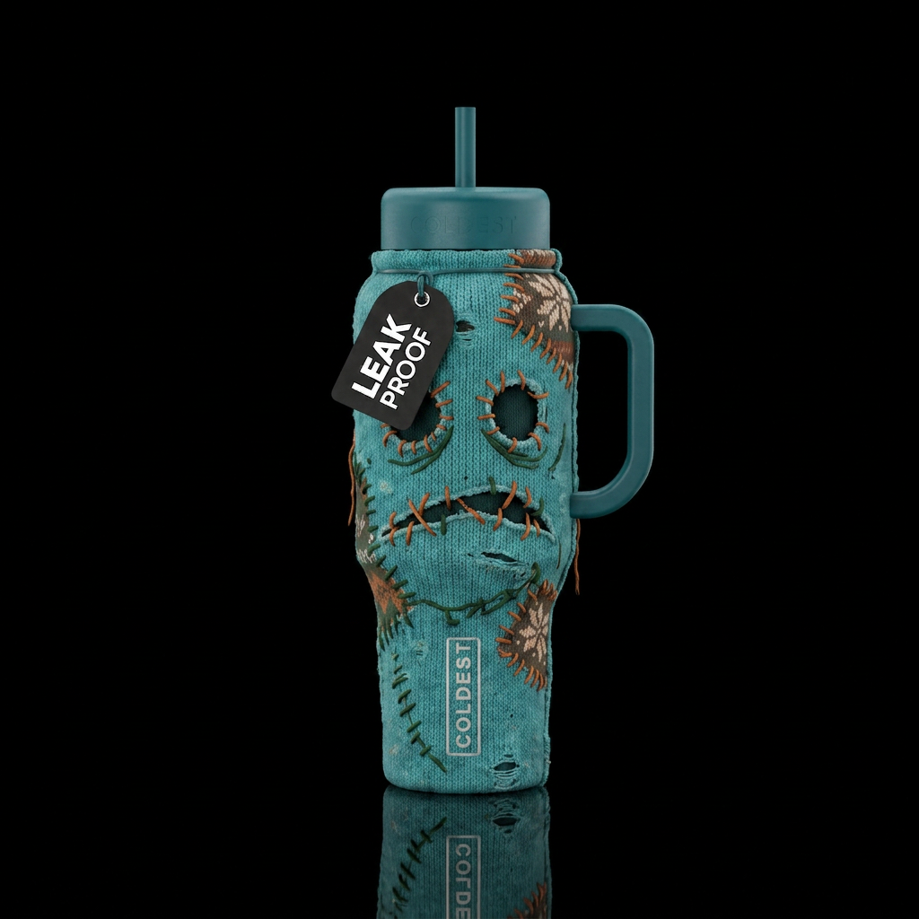 Sweater face water bottle design