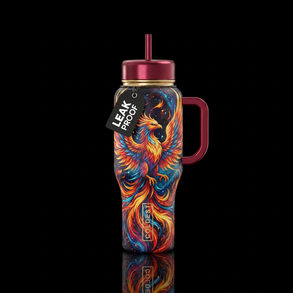 By the power of the phoenix water bottle design
