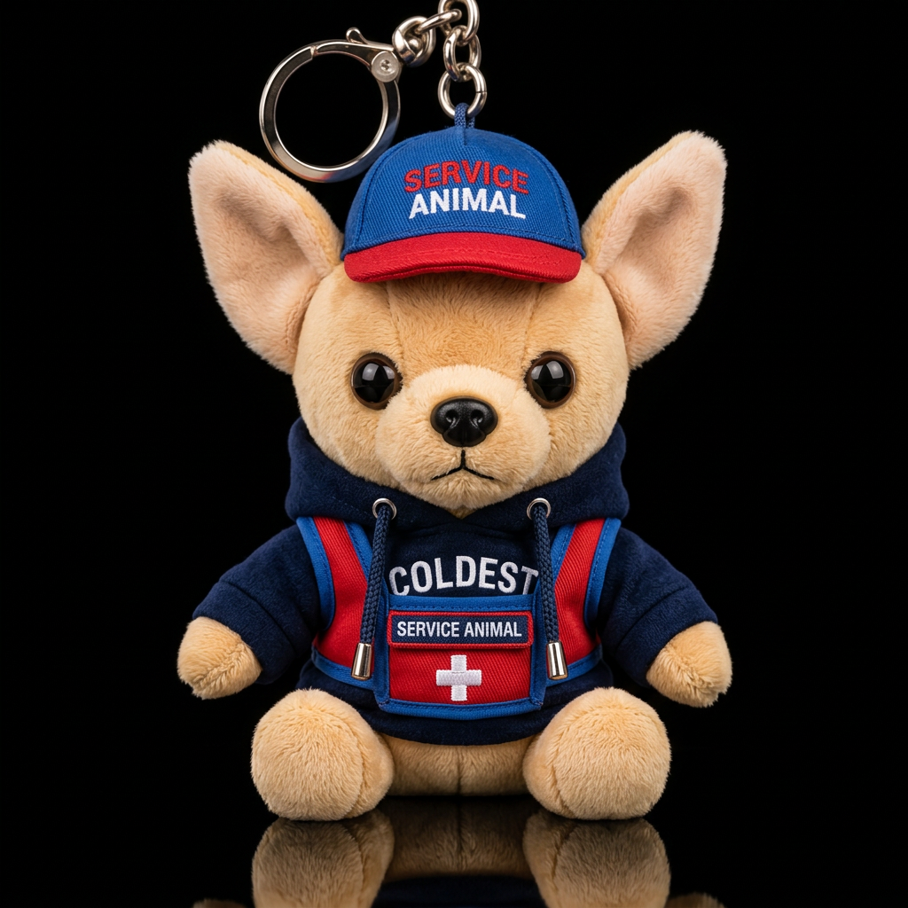 Service dog chihuahua water bottle design
