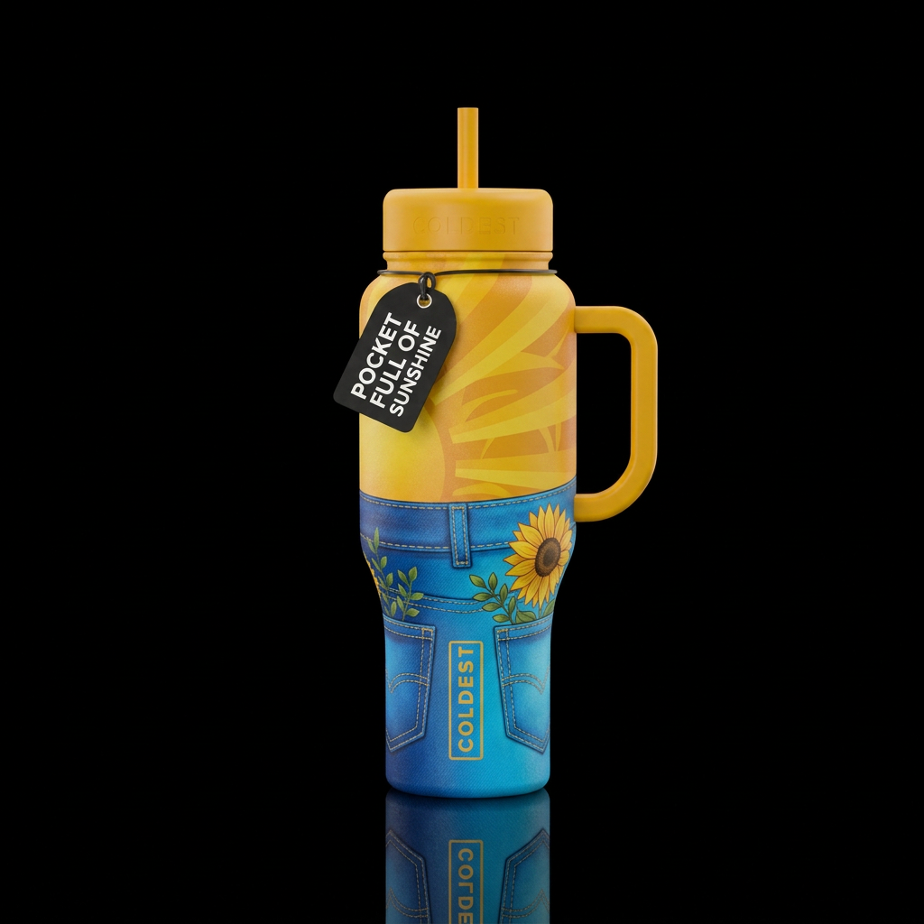 Pocket Full Of Sunshine water bottle design