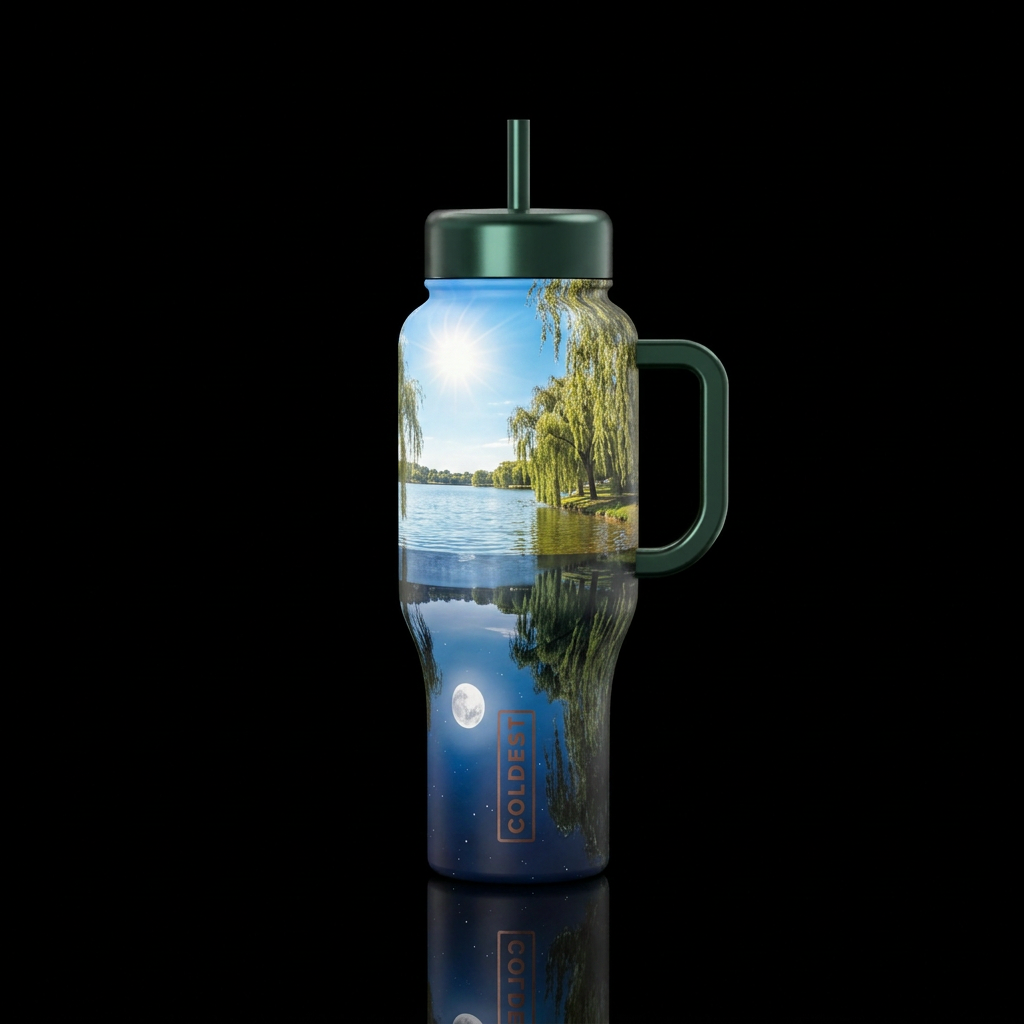 Day and Night water bottle design