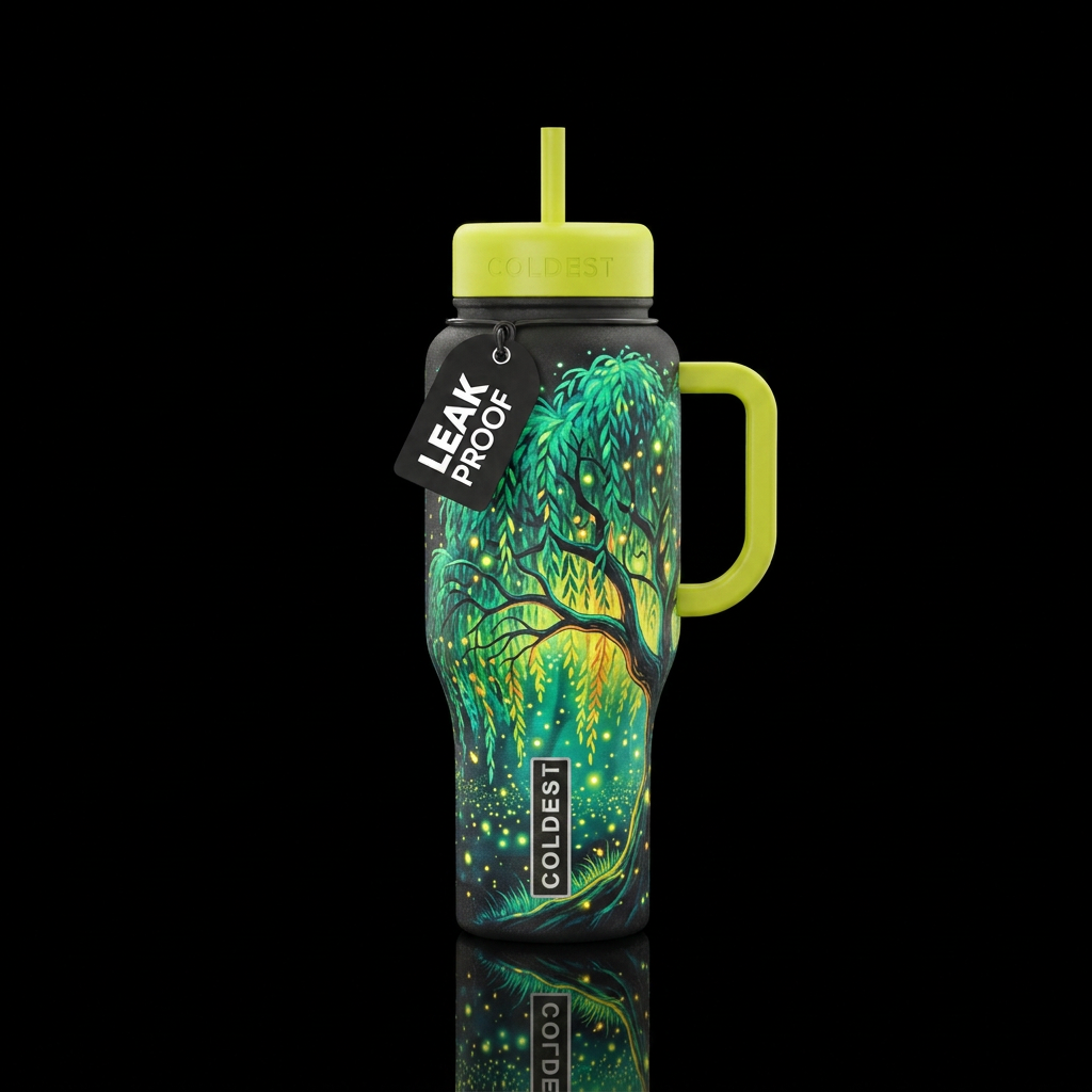 Fireflies Willow water bottle design