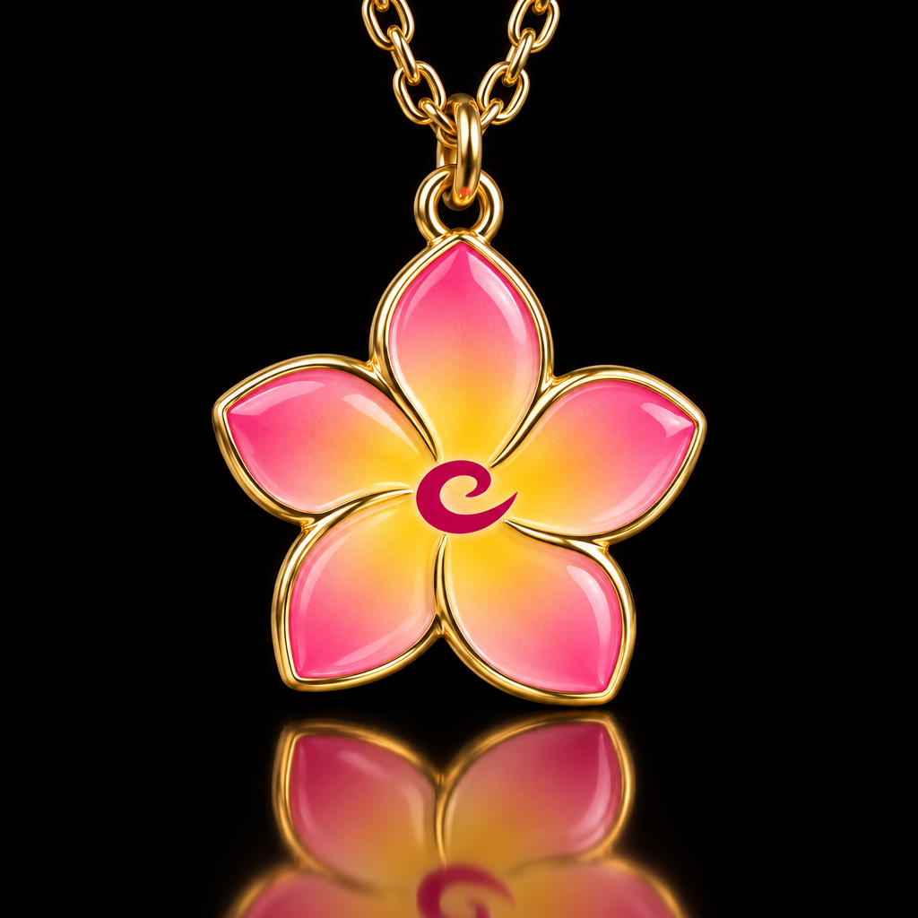 Sunset Plumeria water bottle design