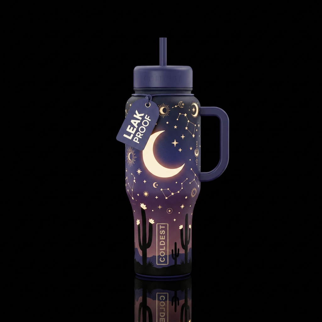 Midnight Desert  Think Arizona desert + Wizarding ... water bottle design