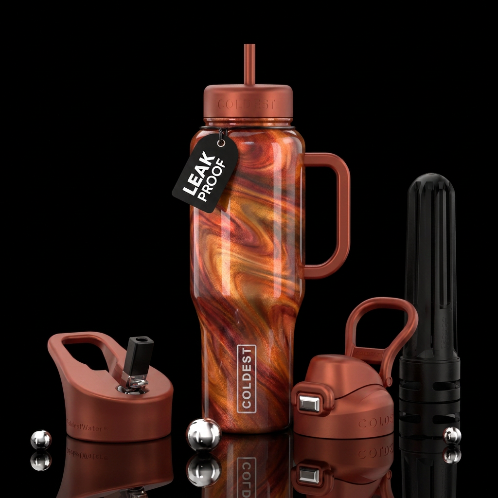Bronze Rainbow water bottle design