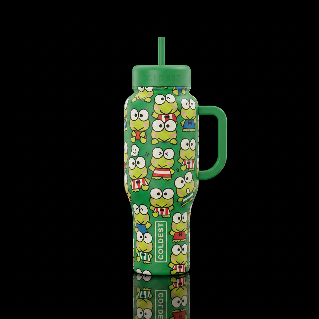 Keroppi frogs water bottle design