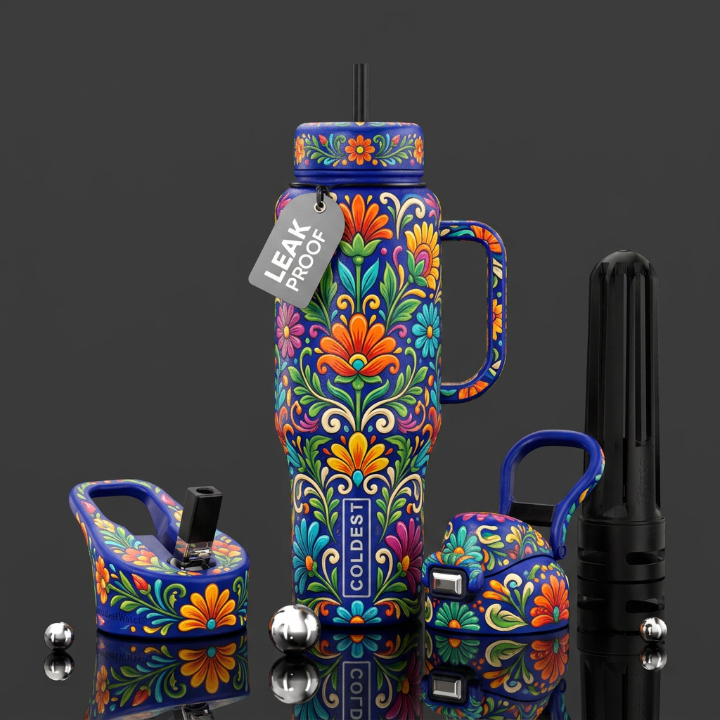 Las Flores water bottle design
