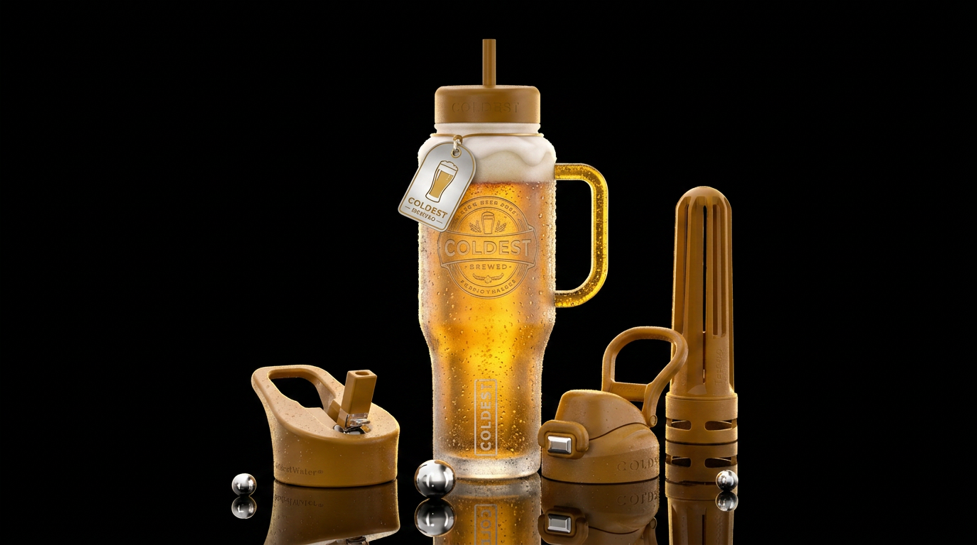 It's 5 O'clock Somewhere water bottle design