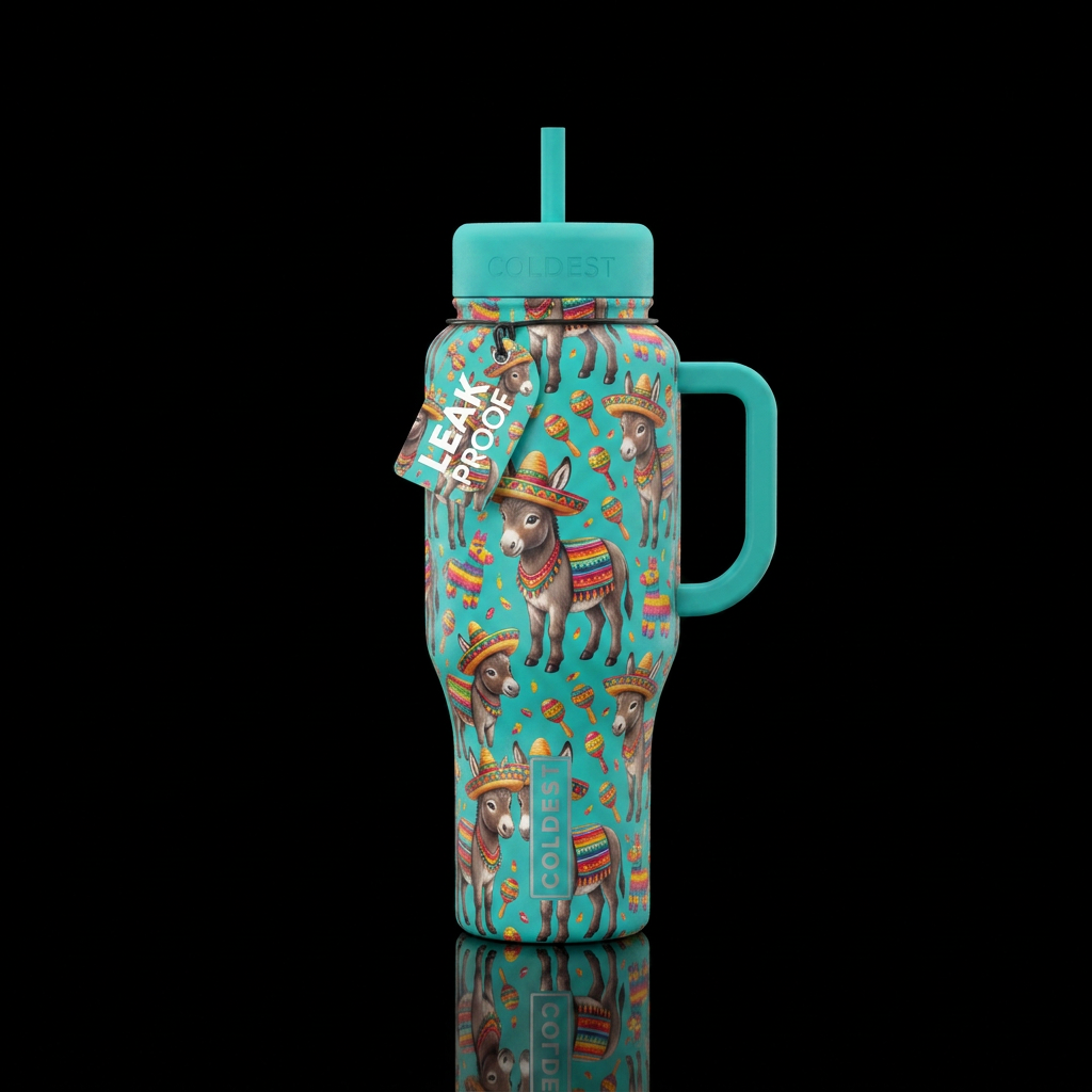 Senor Donkey water bottle design