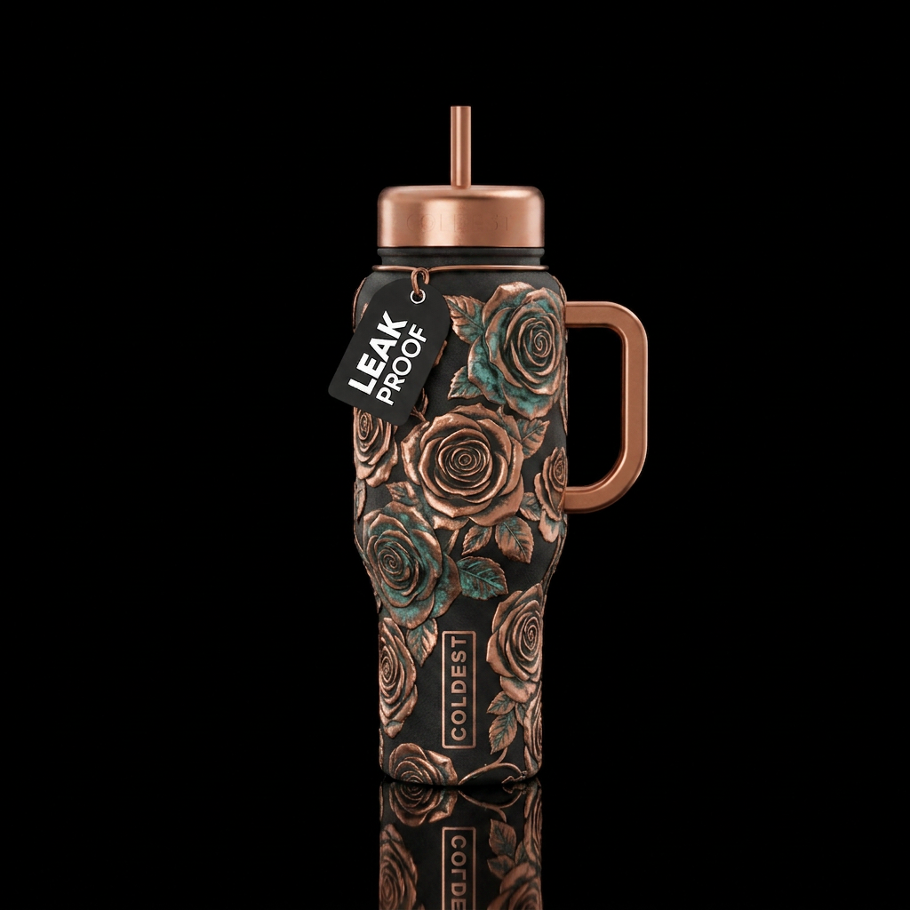 Copper Rose water bottle design
