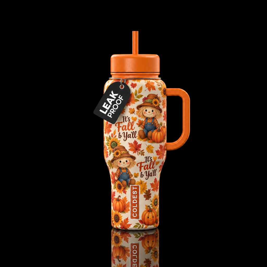 It's Fall Y'All water bottle design