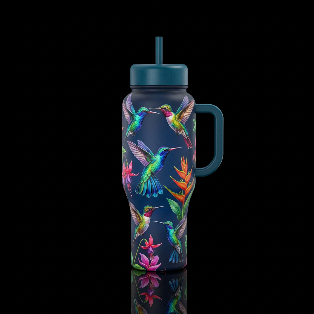 Hummingbird water bottle design