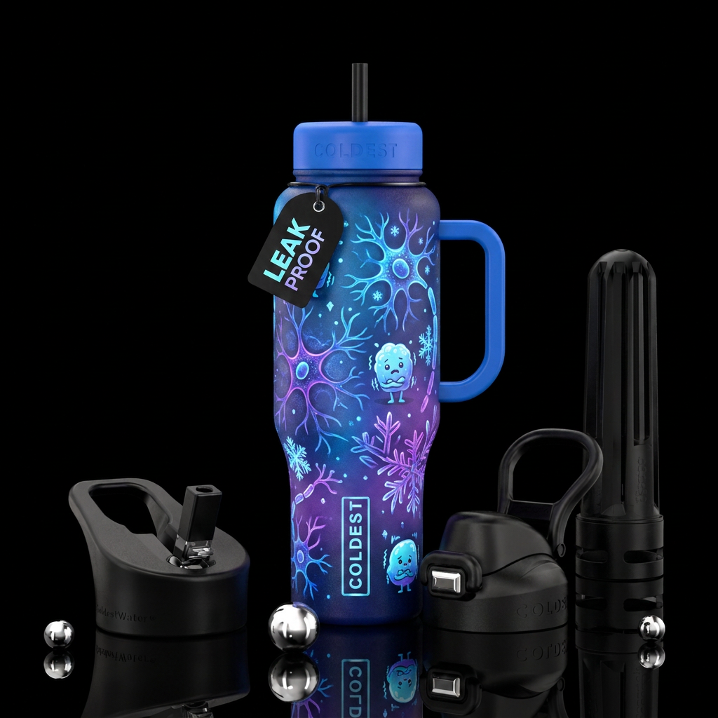 Brain freeze,  glowie,  funny water bottle design