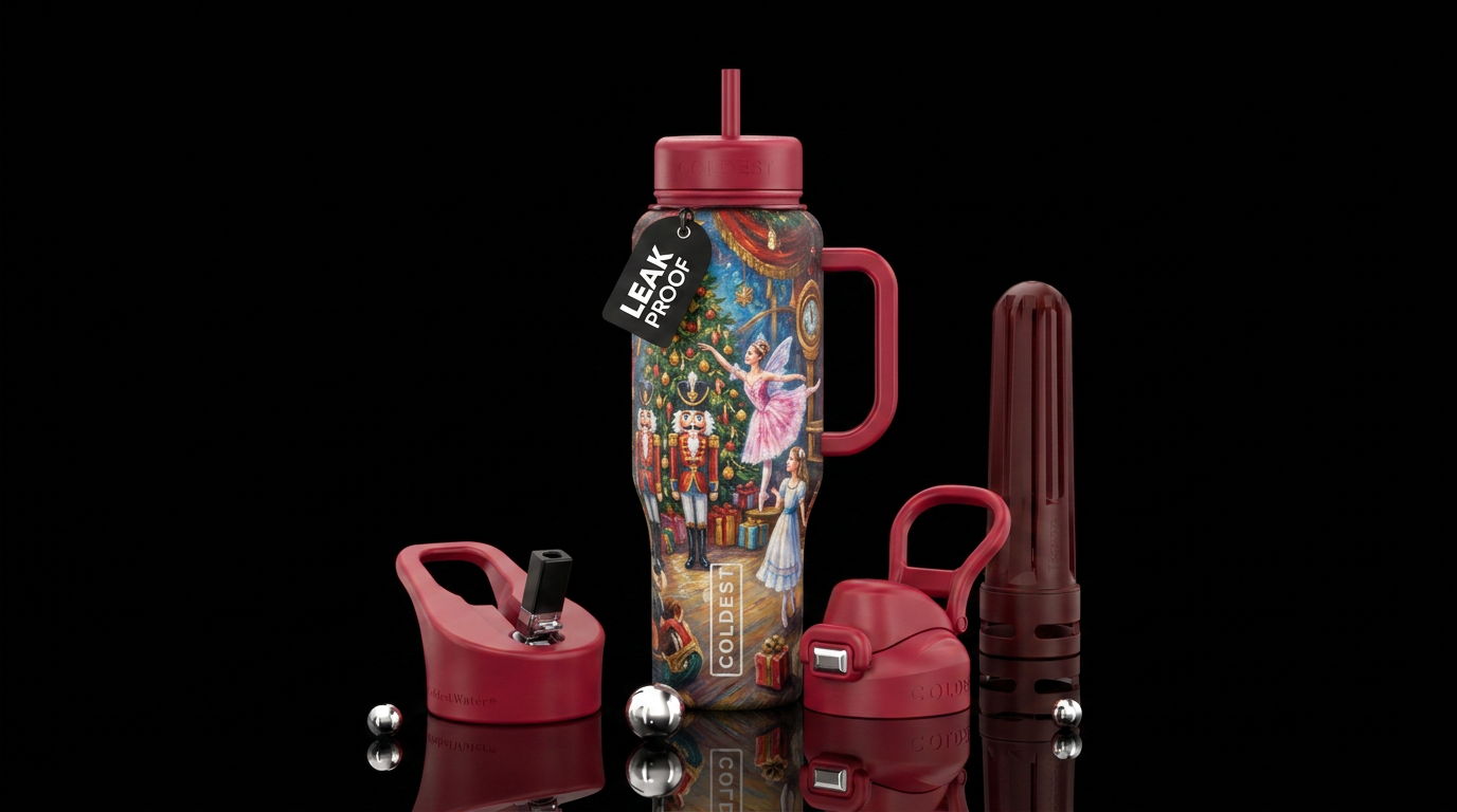 Nutcracker,  ballet,  beautiul,  Christmas,  oil p... water bottle design
