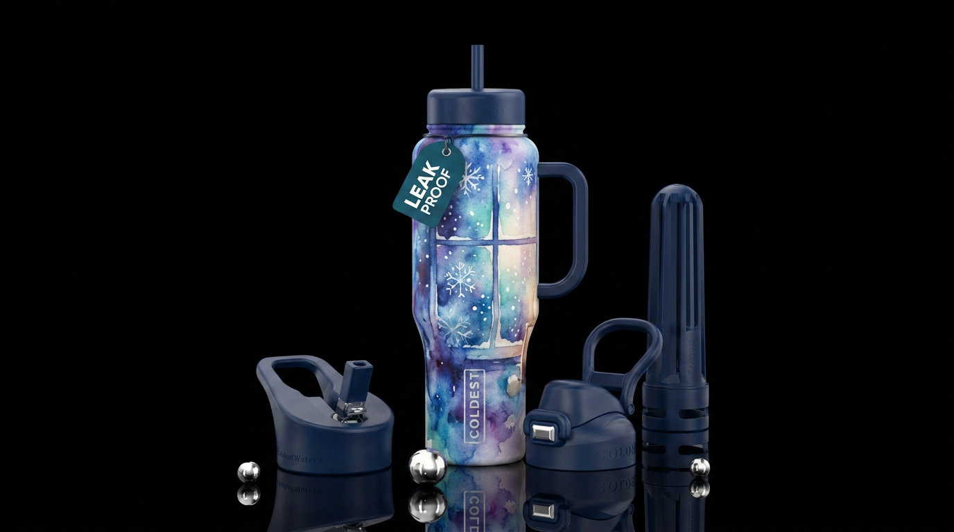 Baby it's cold outside water bottle design