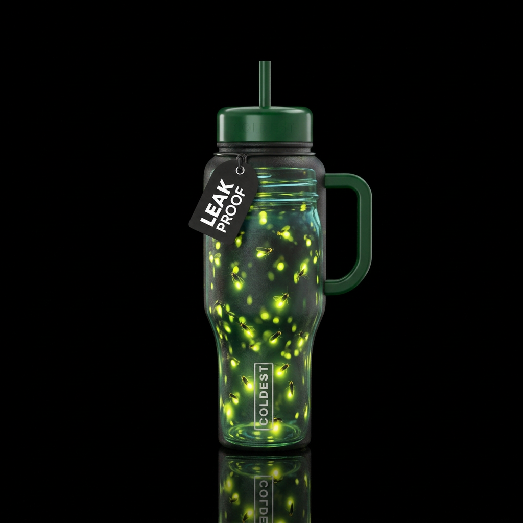 Jar full of fireflies,  glowie, water bottle design
