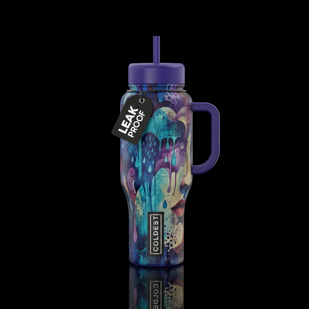 Sad mood, loss, artistic,  abstract,  beautiul water bottle design