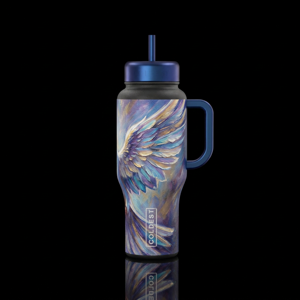 Wings of a dove,  artistic,  beautiul,  texture pa... water bottle design