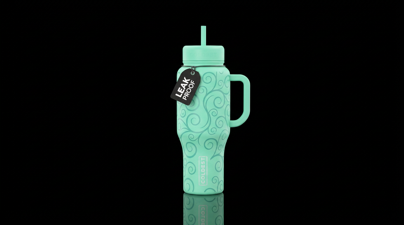 mint, matte, swirls, spirals, artistic,  show all ... water bottle design