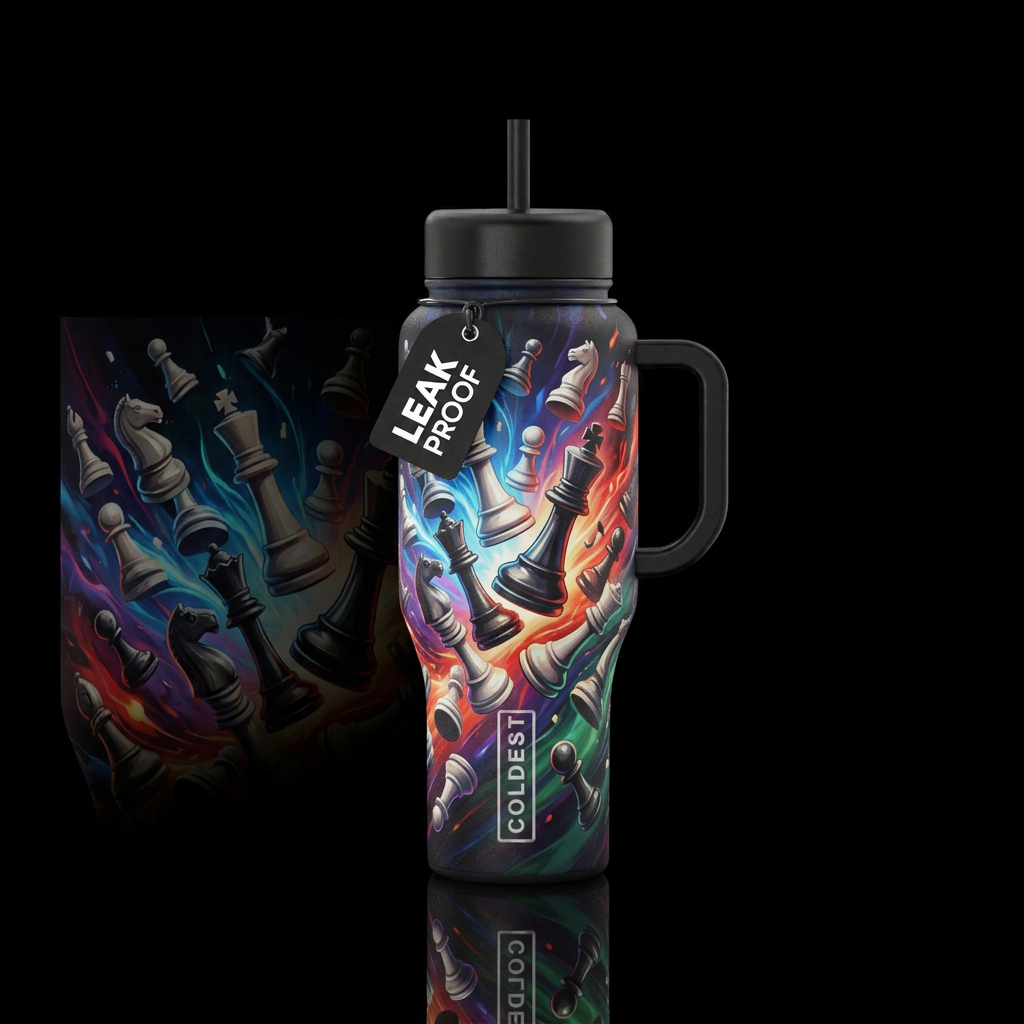 Chess water bottle design