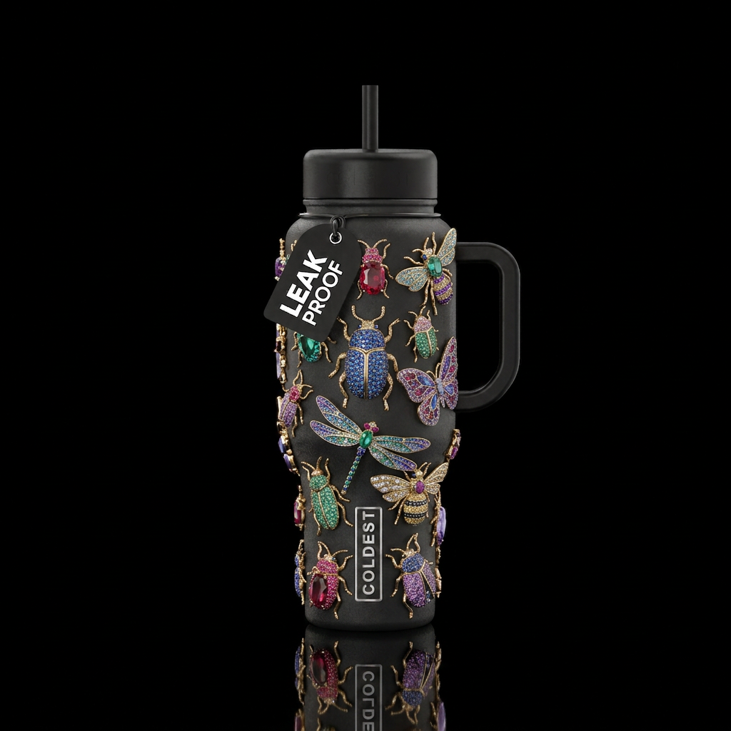 Bugs water bottle design
